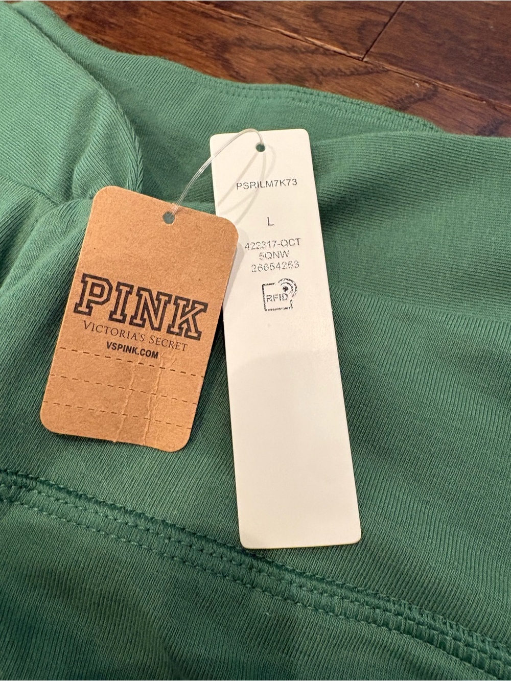 PINK Victoria's Secret High Waist Leggings NWT Size Large Green - Picture 2 of 15